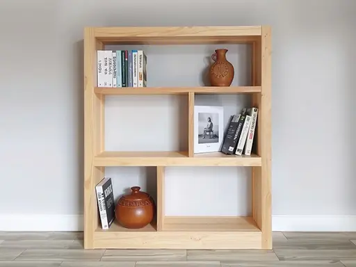 Étagères teck brut